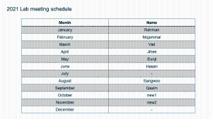 2021 Lap meeting schedule 이미지